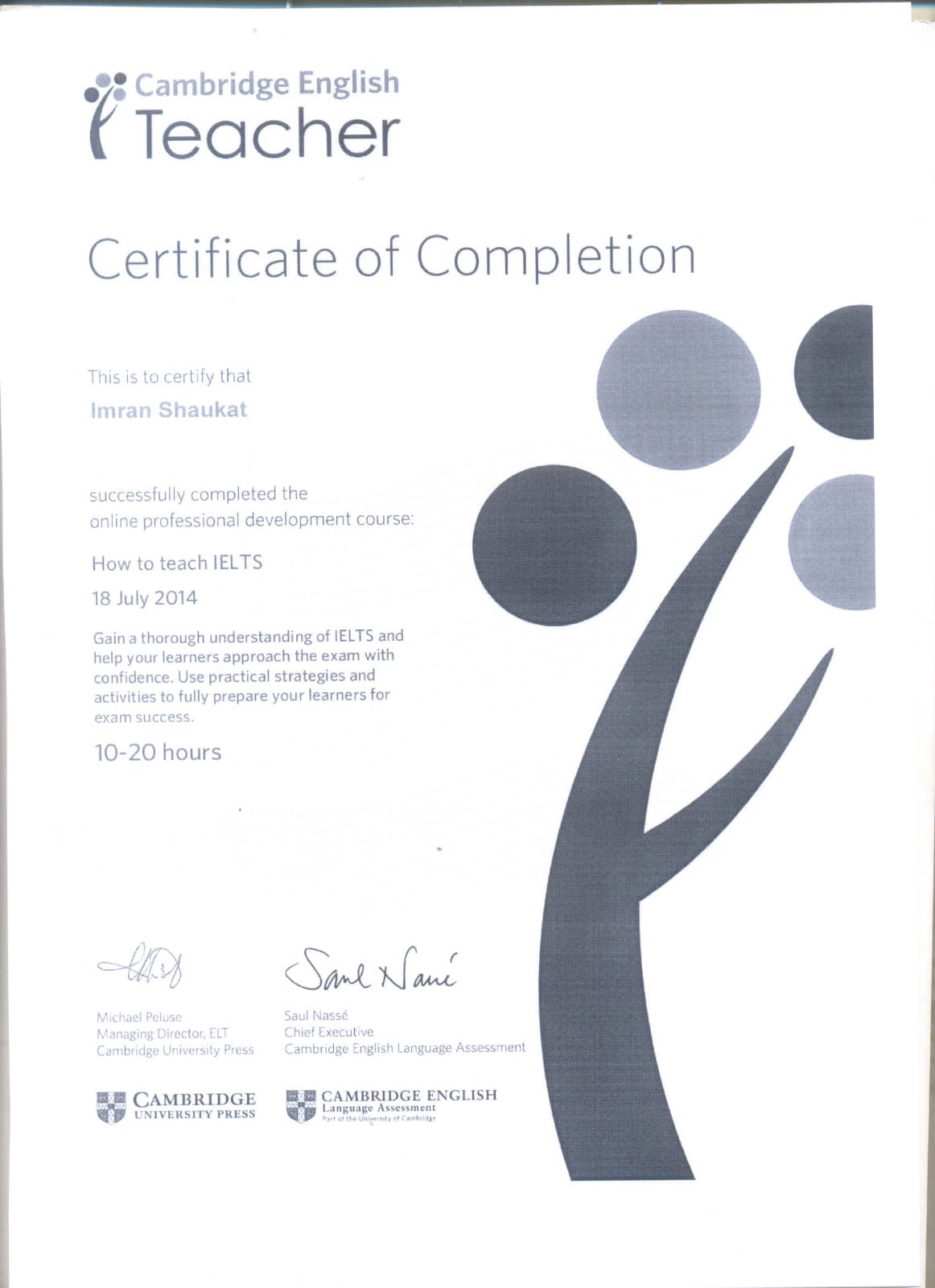 Certificate 1